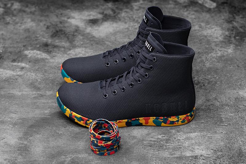 Nobull High-Top Ink Wild Marigold Men's Trainers Navy | USA N1221W